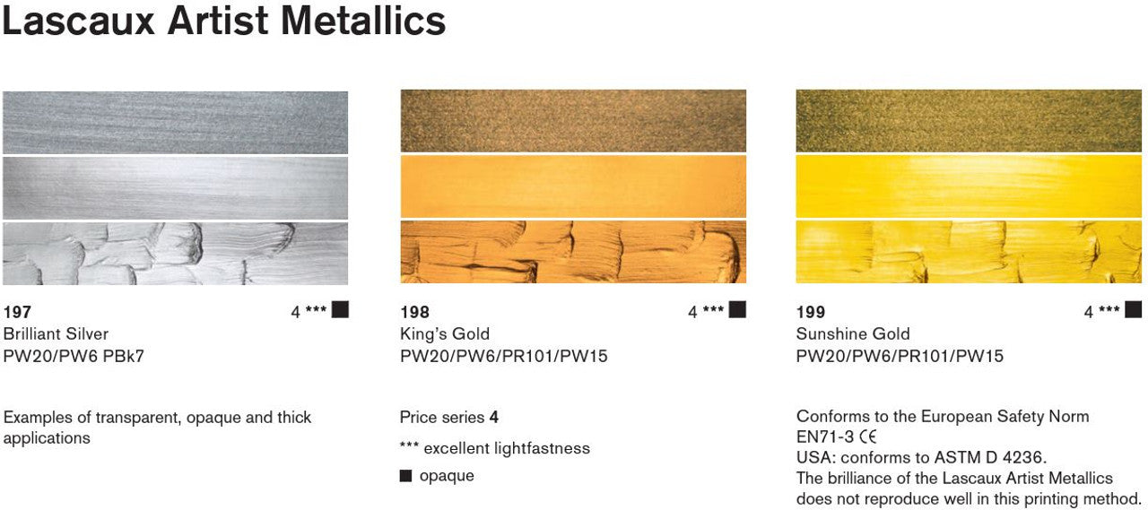 Lascaux Artist Metallics Set 45ml