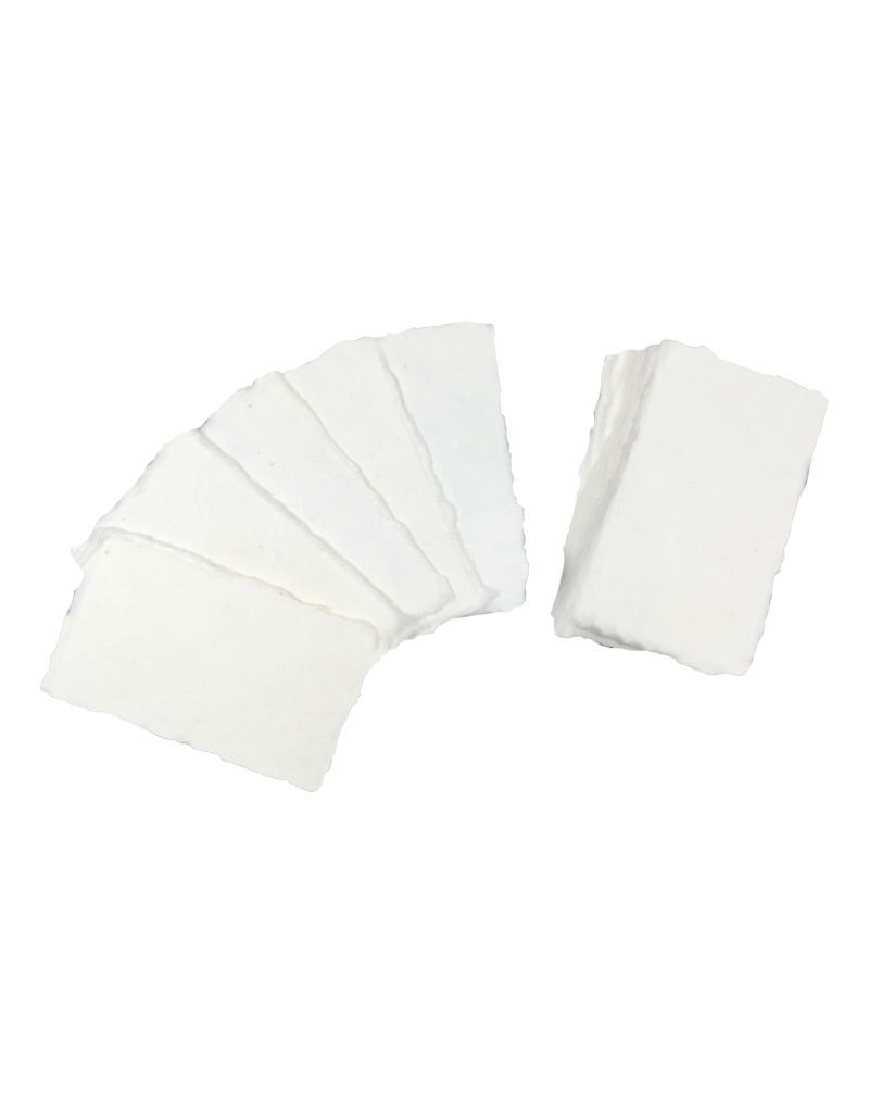 Olino | Handmade Cotton Card Paper (Deckled) | Set of 50